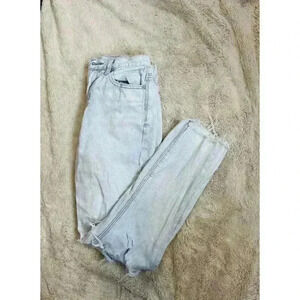 American Eagle Jeans Women's‎ Sz 00 Regular Light Wash Distressed Pants Straight